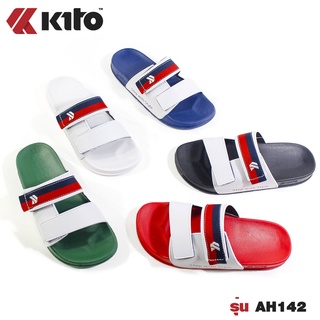 KITO รุ่น AH142 รองเท้าแตะแบบสวม พื้นยาง ตกแต่งด้วยสาย 2 เส้น สามารถปรับสายได้ ใส่สบายเท้า