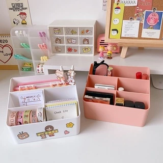HomeDee ฟรีสติ๊กเกอร์ กล่องใส่ของ 4ช่อง 5 ช่องเก็บอุปกรณ์เครื่องเขียน ของใช้ส่วนตัวหรืออุปกรณ์ในบ้าน