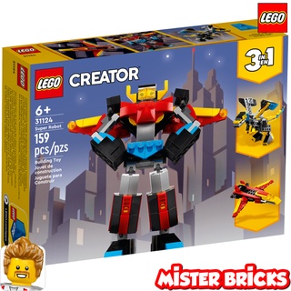 LEGO® 31124 Creator 3-in-1 Super Robot Set - Transforming Building Kit for Kids Creative Play and STEM Learning