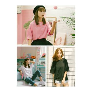 💓เสื้อทรง OverSize : สีพื้น เท่มากๆ💓