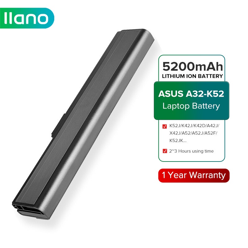 llano ASUS A32-K52 Laptop Battery 5200mAh 6-Cell Battery for Asus A42J K42J X42J K42D A52J K52J A40 