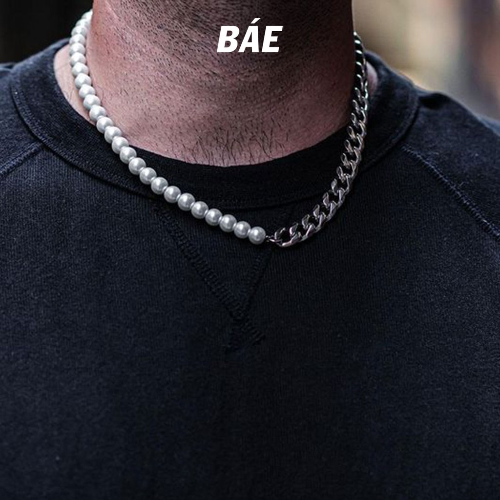 [BNP38] - BASE NECKLACE - สร้อยคอมุกพร้อมโซ่