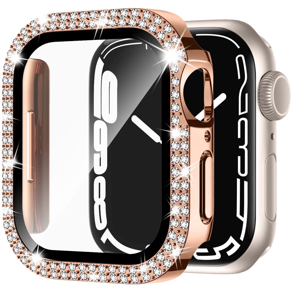 เคสป้องกัน กันกระแทก ประดับเพชร สําหรับ Apple 8 7 6 5 4 3 2 1 For 38/40 มม. 44 มม. 42 มม.