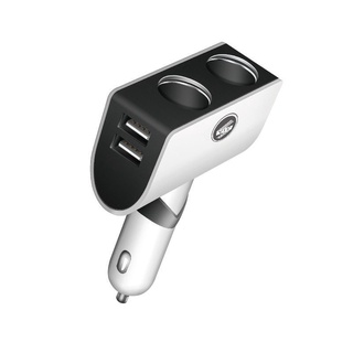 Car Charger ตัวเพิ่มช่องจุดบุหรี่ 2 ช่อง และช่องเสียบที่ชาร์จแบตในรถยนต์ USB 3.1A 2 Port