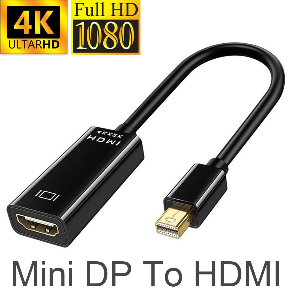 อะแดปเตอร์แปลงสายเคเบิ้ล Mini DP เป็น HDMI พอร์ตจอแสดงผล ขนาดเล็ก DP เป็น HDMI สําหรับ Apple Mac Macbook Pro