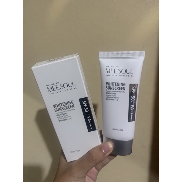 Nabii เปลี่ยนชื่อเป็น meesoul whitening sunscreen SPF50 ไวท์เทนนิ่ง ครีมกันแดด60 มล