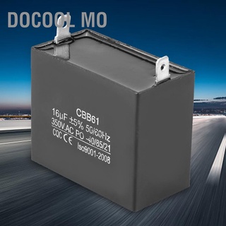 Docool Mo CBB61 Motor Running Starting Capacitor Generator CQC 350V AC 16uF 50/60Hz