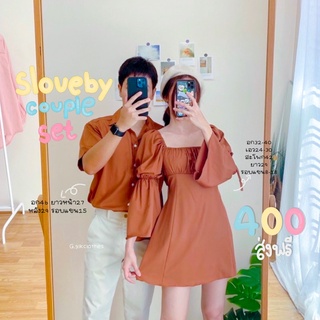 Sloveby couple set|เชิ้ต+เดรสคู่รัก