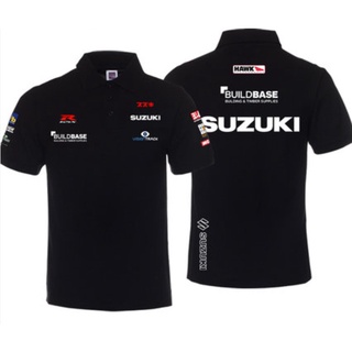 SUZUKI MoToGP team GSX-R600 GSX650F B- King DL650 GSX-R750 GSX-R1000 Hayabusa GSR750 GW250 FGSX-S1000F SFV650 riding clothing motorcycle POLO shirt short sleeve T-shirt men