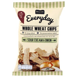 เดอลาลิต้าขนมอบกรอบโฮลวีตรสซาวครีมและหัวหอม 30กรัม De La Lita Whole Wheat Cracker Sour Cream and Onion Flavor 30g.