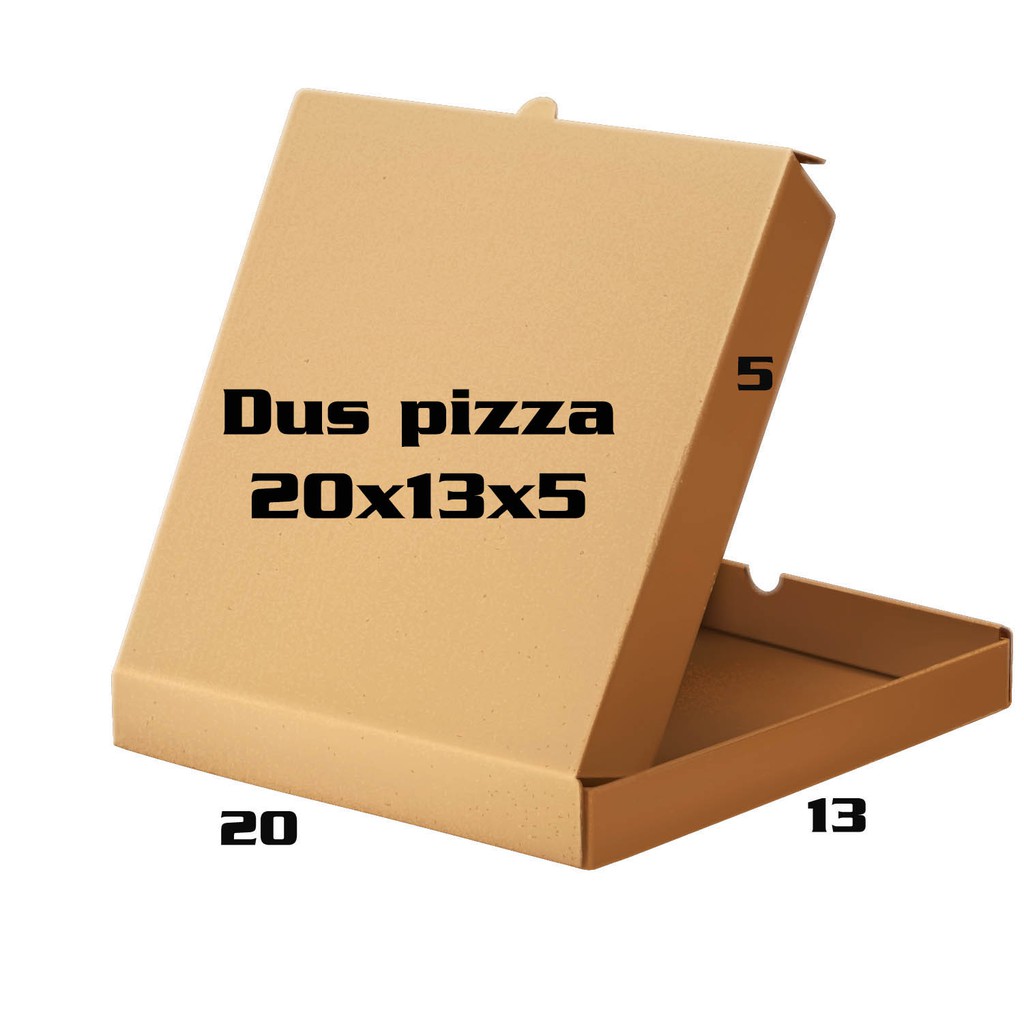 (Min 10 ชิ้น) 20x13x5 PIZZA / กล่องกระดานแพ็คผ้า