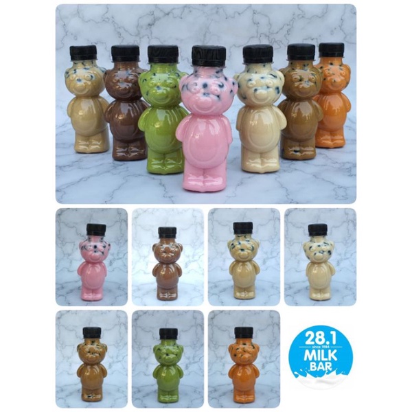 ขวดพลาสติก ขนาด 150 ml ทรงหมี ( 50 ใบ / 150 ใบ+พร้อมฝา เลือกสีฝาได้) ขวด บรรจุเครื่องดื่ม พลาสติกใส PET - รูปที่ 4