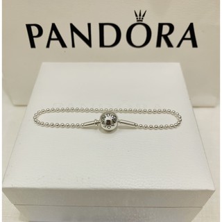 Pandora ESSENCE silver ball chain bracelet size19  แท้100%