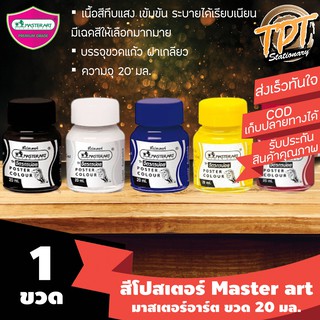 [1ขวด] สีโปสเตอร์ แบบขวด มาสเตอร์อาร์ต Master art 20 มล.