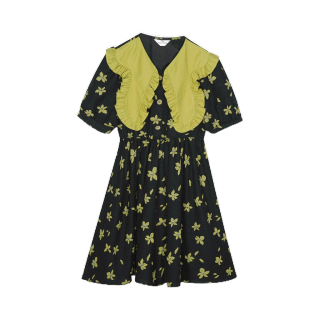 [พร้อมส่ง]「สินค้าลิขสิทธิ์แท้」Iris Boutique ID2251263 Yellow butterfly dress เสื้อผ้าผู้หญิง ชุดเดรส