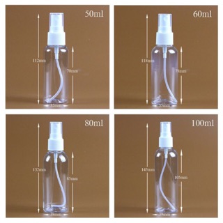 ขวดสเปรย์ พกพา 50 ml /60 ml /100ml สำหรับฉีดพ่นละอองฝอย