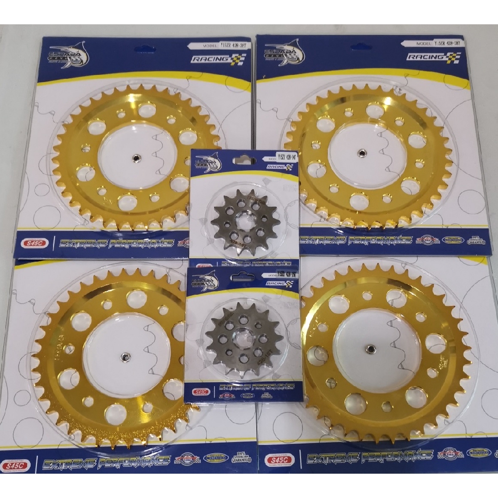 Y15 Y15ZR-428-14T/15T/37T/38T/39T/40T/41T/42T/43T/44T/45T ESPADA SPROCKET -CHROME GOLD