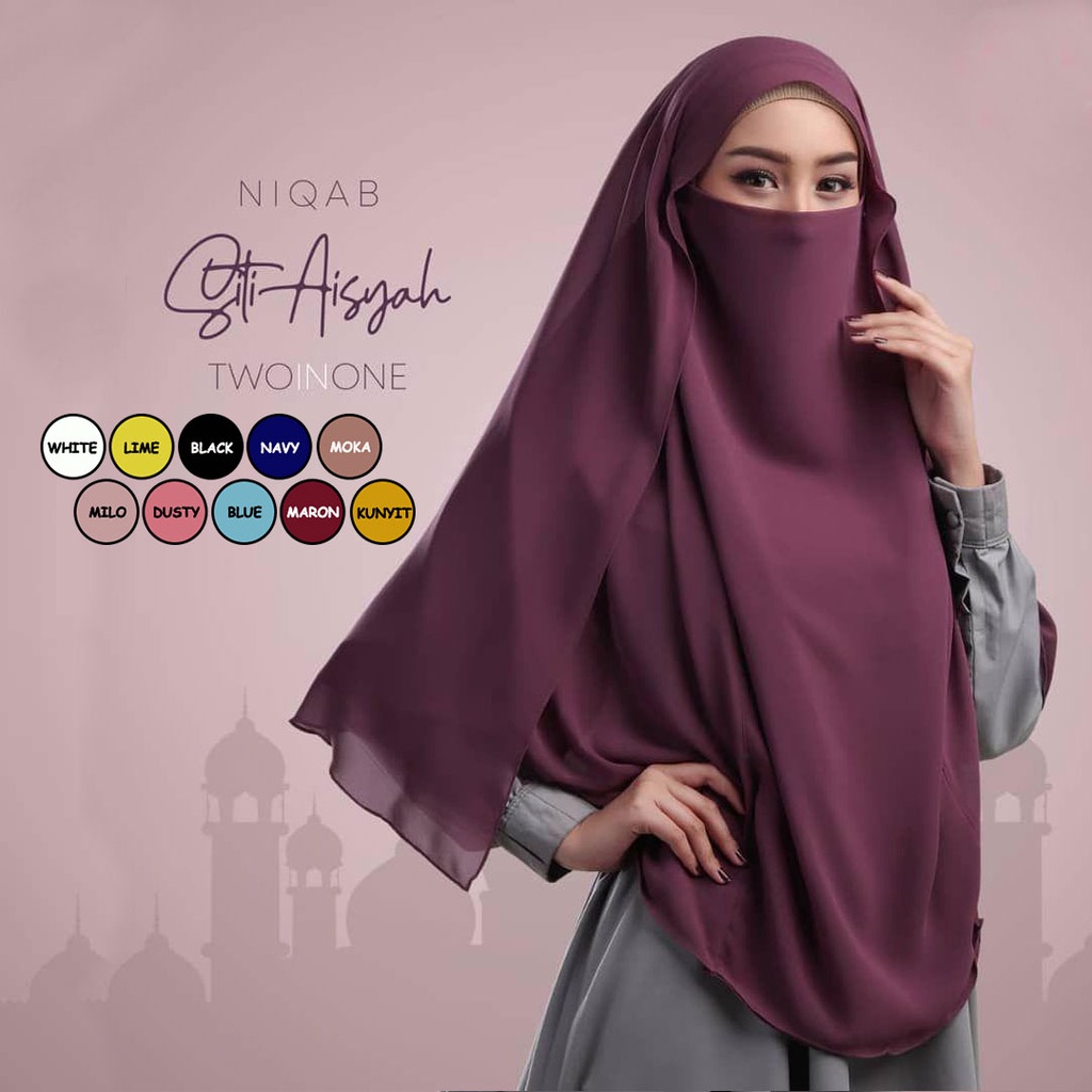 Khimar Hijab Jilbab Veil Niqob SITI AMINAH