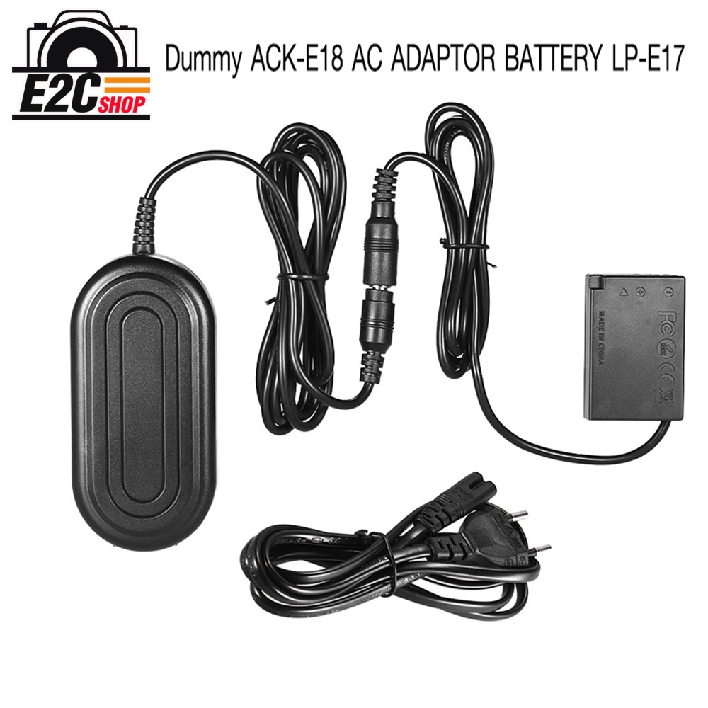 Dummy Battery ACK-E18 AC Adapter Battery LP-E17 for Canon 800D 250D 77D RP