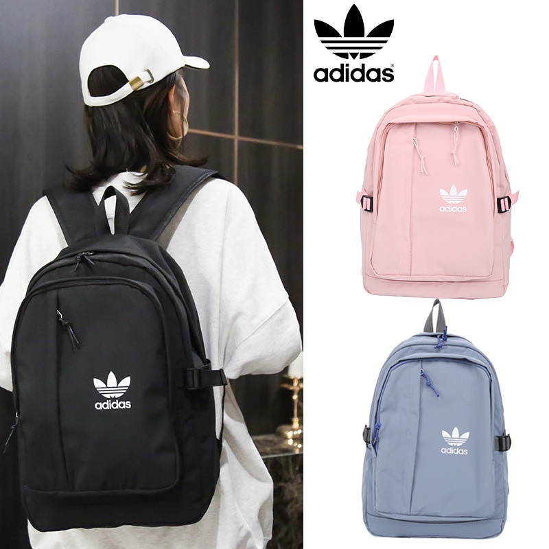 กระเป๋าแฟชั่นเกาหลีสุดน่ารัก! Adidas กระเป๋าเป้สะพายหลังนักเรียนมัธยมปลายเกาหลีความจุสูงใหม่/กระเป๋านักเรียนย้อนยุค