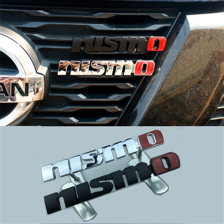 1 ชิ้น 3D โลหะ NISMO โลโก้รถ Grille Emblem Badge สติกเกอร์จัดแต่งทรงผมสําหรับ Nissan navara urvan al