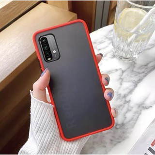 [ส่งจากไทย] ปุ่มสีผิวด้าน Case Redmi 9T เเสี่ยวมี่ ขอบนิ่มหลังแข็ง