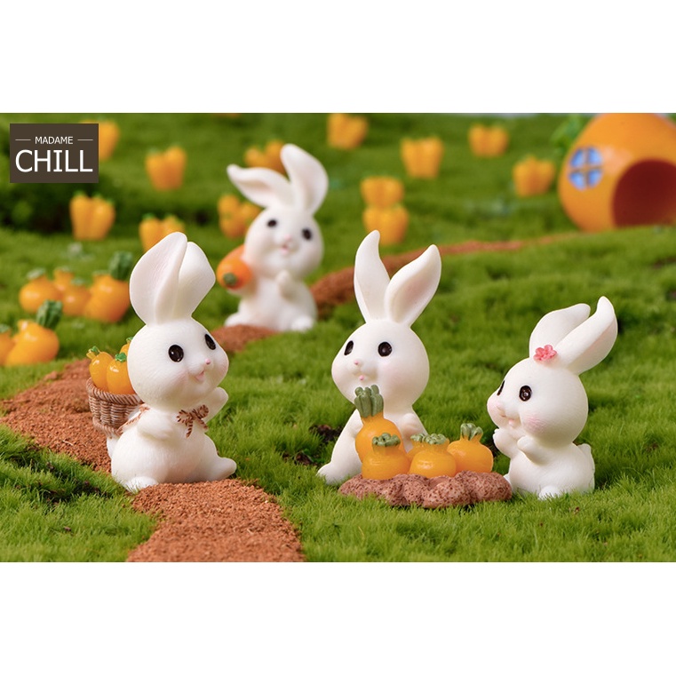 [MC996] ตุ๊กตุ่นจิ๋ว กระต่าย เล่นหิมะ ⛄️ (1 ตัว ราคา 10, 12, 18, 25 บาท)