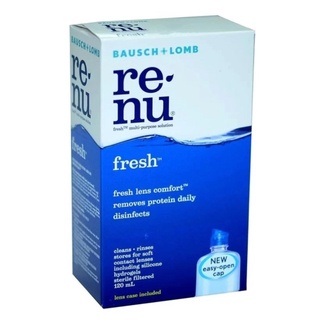 Renu Fresh Multi Purpose Solution 120 ml รีนิว เฟรช น้ำยาล้างคอนแทคเลนส์ 1 ขวด