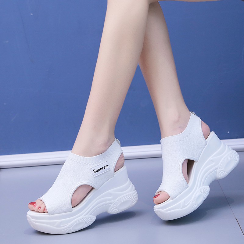 Ready Stock รองเท้าแตะผู้หญิง Thick Soled 8.5 cm รองเท้าแตะ Superem Kasut Wanita Size 35-40