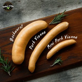 ไส้กรอกเยอรมันรมควัน Smoked Sausage ไร้สารไนเตรท ไม่มีแป้ง ปราศจากวัตถุกันเสียและผงชูรส by Nature D'Lite