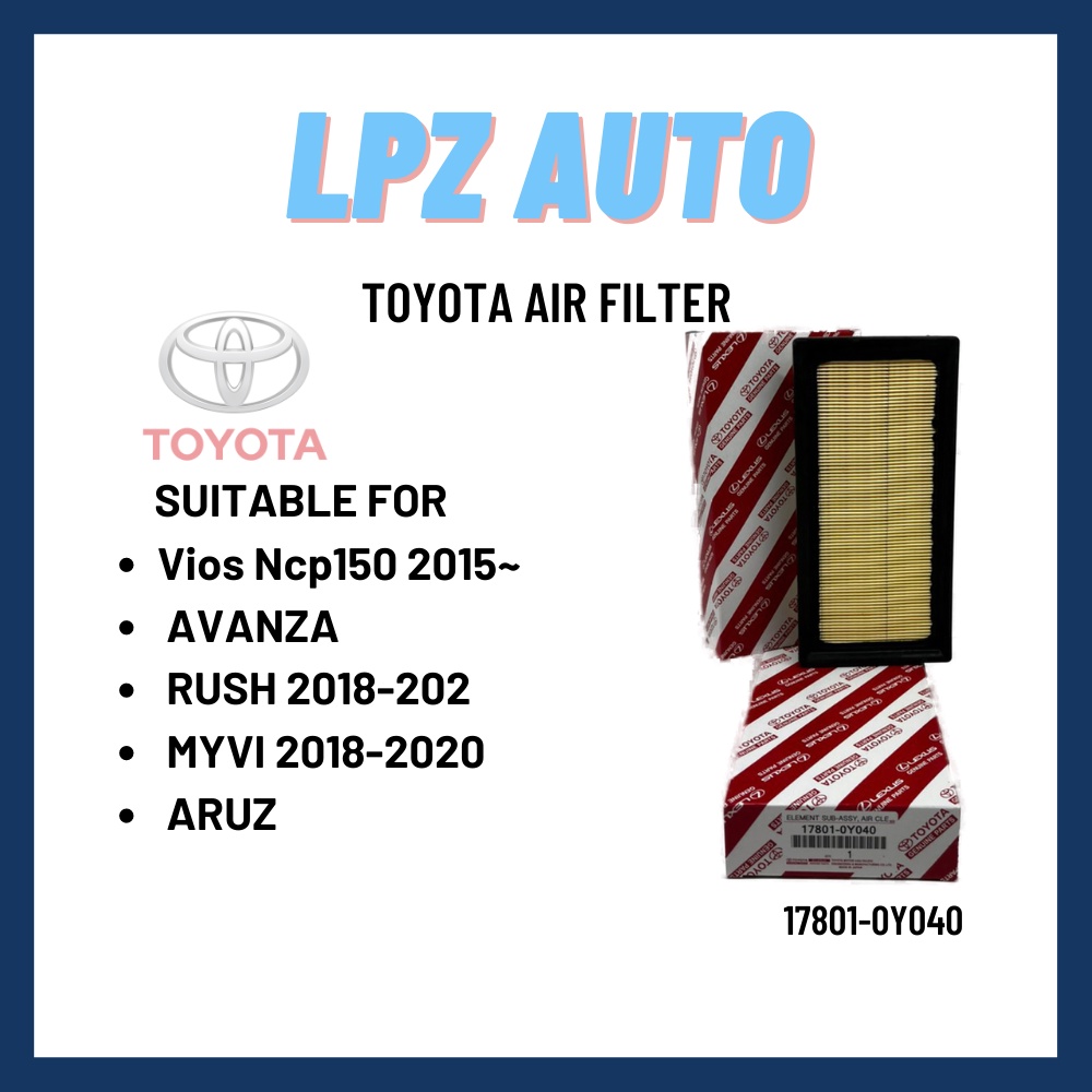 ไส้กรองอากาศ Toyota Vios 17801-0Y040 ไส้กรองอากาศ