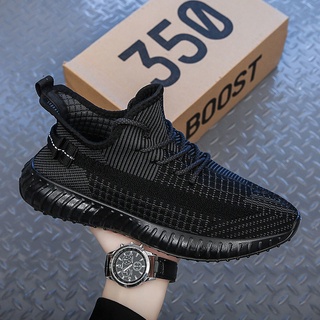 ∋แฟชั่นผู้ชายและผู้หญิง Yezzy-350 Breathable กีฬาเกาหลีรองเท้าวิ่ง (35-44 ขนาด)