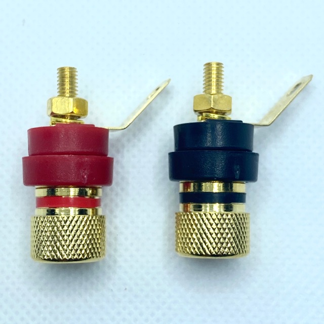 [จำนวน 1คู่] Biding Post ขั้วลำโพง ดำ-แดง แบบสีทอง