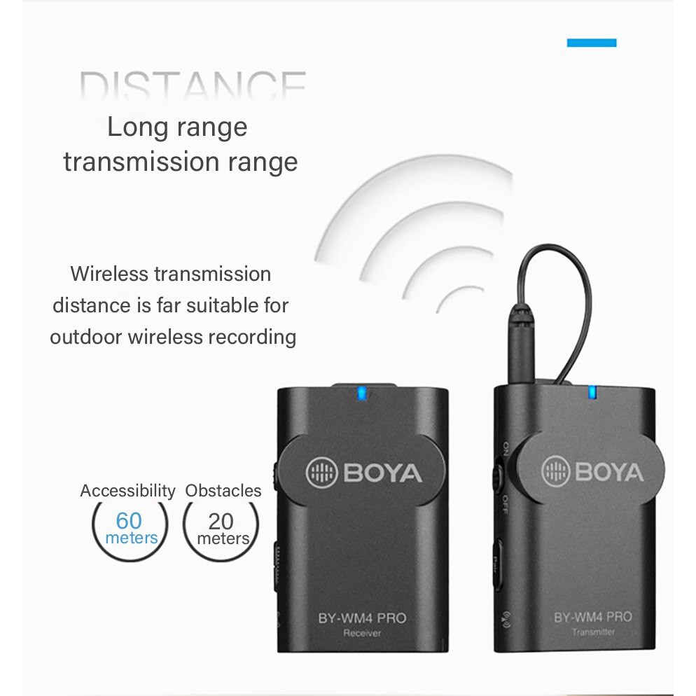 [ เหลือ 2,350 บ.โค้ด 15APROFFNW❗️] BOYA WM4 Pro ไมค์ไร้สาย ไลฟ์สด Wireless Microphone สมาร์ทโฟน กล้อง ไมค์อัดเสียง ไมค์