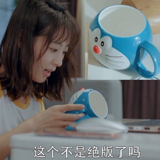 ₪ ✿(พร้อมส่ง)    ถึงชั่วโมงอันอบอุ่นของเรา Situ Mo Xing Fei ถ้วยแบบเดียวกัน ถ้วยน้ำ Doraemon [จุด]