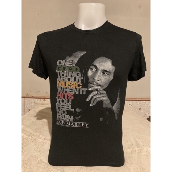 เสื้อวินเทจ เสื้อวง Bob Marley ผ้า cotton 100 % อก 19.5 ยาว 24.5