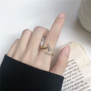 พร้อมส่ง...แหวนผีเสื้อเรียบหรูปรับขนาดได้