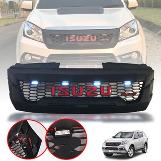 กระจังหน้า mu-x isuzu ปี 12-16  กระจัง มิว เอ็กซ์ งานไทย ABS คุณภาพสูง LED