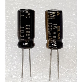 Elna RA3 100uf 16v (ราคา5ตัว) capacitor ตัวเก็บประจุ คาปาซิเตอร์ audio grade