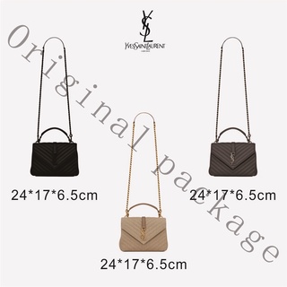 New Genuine YSL/Yves Saint Laurent Classic Leather Chain Bag MONOGRAM Medium/Shoulder Bag
