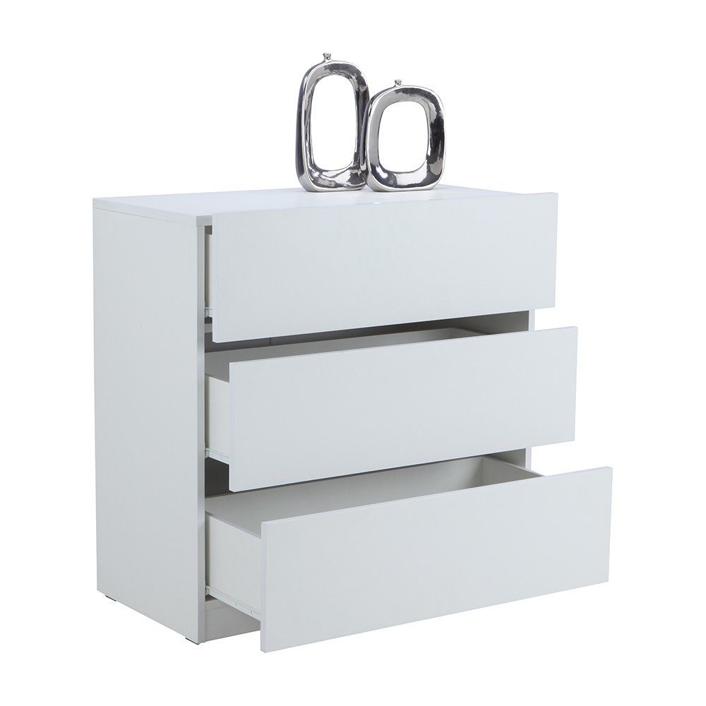 WINNER FURNITURE ตู้ทรงเตี้ย 3 ลิ้นชัก รุ่นเวลดอน - สีขาว #7