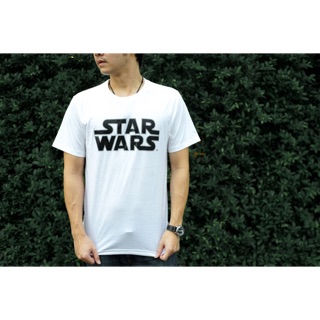 เสื้อยืดแฟั่นผู้หญิง ผู้ชาย Star Wars สีขาว