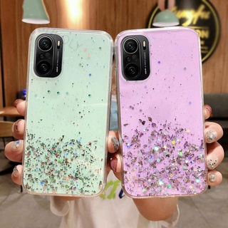 เคสโทรศัพท์มือถือลายกลิตเตอร์สําหรับ Xiaomi Mi Redmi Note 8 9 9S 10 9A 9C 9T