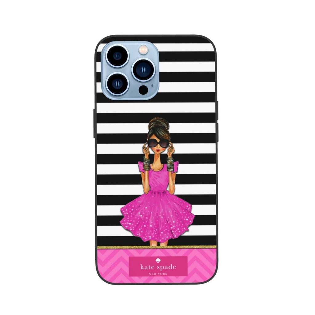 Kate Spade เคสโทรศัพท์แฟชั่นคลาสสิกสําหรับ IPhone 12 13 14 15 16 Pro Max Plus Mini