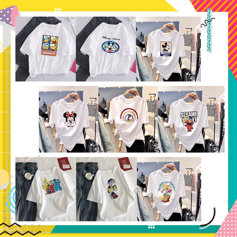 SUNDAY2020 เสื้อยืดลายการ์ตูนสุดฮอต ผ้านิ่มใส่สบายราคาดีงาม คุณภาพคุ้มเกินราคาแมทช์ทุกลุคเข้าได้ทุกแนว