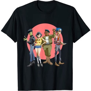 เสื้อยืดผ้าฝ้ายพรีเมี่ยม Gorillaz Group เสื้อยืด คอกลม สําหรับผู้ใหญ่