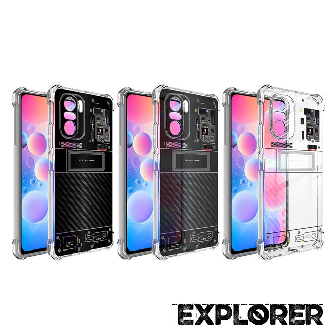 เคส POCO F3 / Redmi K40 / K40 Pro [ Explorer Series ] 3D Anti-Shock Protection TPU Case