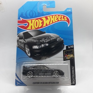 รถเหล็ก Hotwheels CUSTOM 01 ACURA INTEGRA GSR สีดำ (ib23)