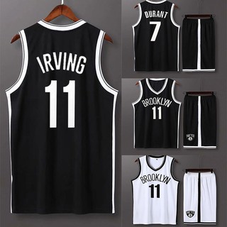 เสื้อกีฬาบาสเก็ตบอล และกางเกงขาสั้น Brooklyn Nets Jersey No.11 Irving No.7 Durant