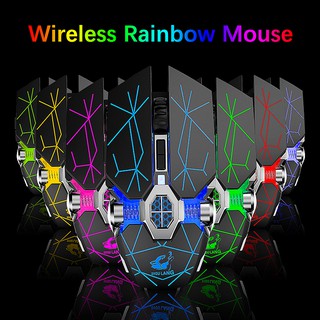 【เมาส์ไร้สาย/Wireless mouse】Optical Key RGB Gaming Mouse เมาส์เกมมิ่ง ออฟติคอล ความแม่นยำสูงปรับ DPI 200-4800 pubg/ไฟฟรี